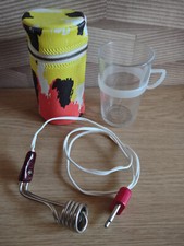 Reise-Tauchsieder RIO vintage / retro; inklusive Tasche und Duralex Glas