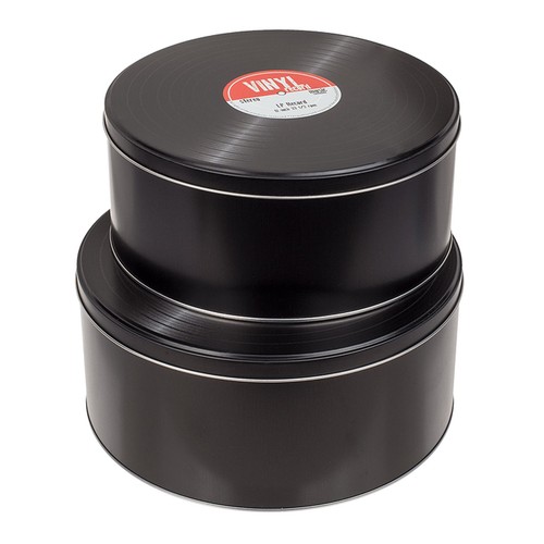 Blechdose schallplatte vinyl - blechdose,