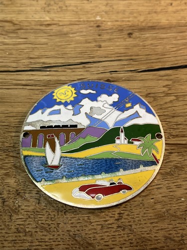 Alte autoplakette emailliert - alte,