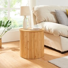 Beistelltisch Ledepid 40xØ40 cm Natur [en.casa]