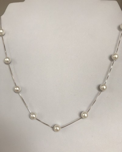 Zarte perlenkette 50cm 925er - zarte,