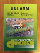 Prospekt Ducker Uni Arm Traktor Zeitschrift Schlepper Q