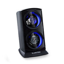 Uhrenbeweger Watch Winder 2 Uhren Uhrenbox Schaukasten Vitrine LED schwarz 
