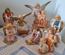 7 Goebel Schutzengel Porzellan Sammlung -Großer Engel 29x28cm groß! Top Zustand