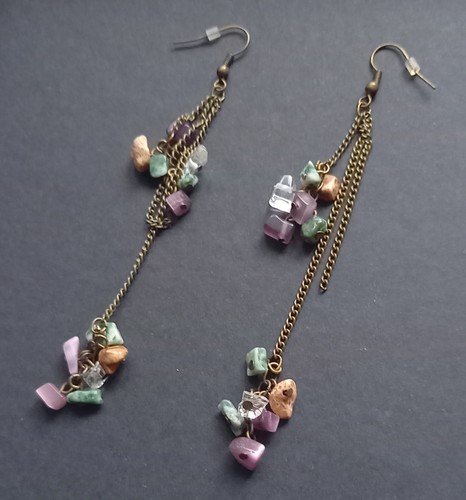 Ohrringe lila vintage - ohrringe,