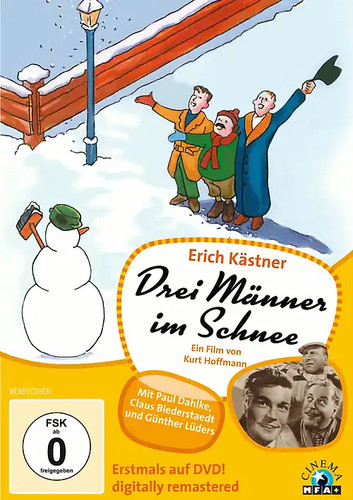 Drei männer schnee - im,
