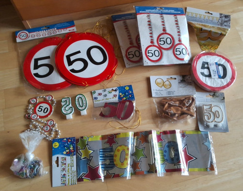 Deko set geburtstag - 50.,