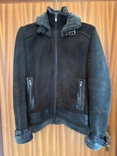 Hugo Boss Luxus Lederjacke Fliegerjacke Wildleder Lammfell, Gr. L - XL, wie neu!