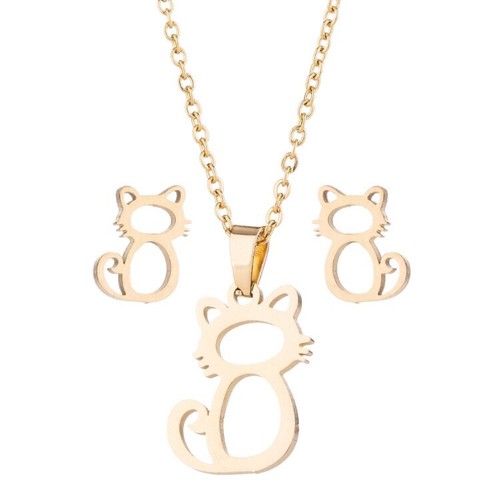 Katze edelstahl gold - edelstahl,