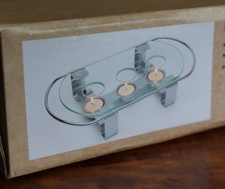 Glas Speisenwärmer 3 Kerzen