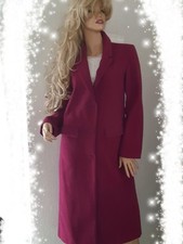 schöner langer Maxi Mantel fuchsia dunkles pink Gr XS  Gr 34