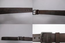 Herren Gürtel Echt Leder braun TW 105 Länge 120cm kürzbar Vollleder Biker Belt