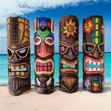 TIKI Totem Wandmaske Bali Hawaii polynesisch Maske Schnitzerei Südsee Dekoration