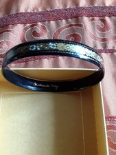 Frey Wille,Michaela FREY, Armreif,Emaille,schwarz/gold BlumenDurchmesser 6,5cm