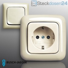 Busch Jaeger Duro 2000 SI Schalter Steckdosen Cremeweiß Busch Jäger