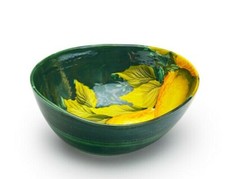 BASSANO KERAMIK SCHÜSSEL SCHALE 20 CM ZITRONE MOTIV AUS ITALIEN NEU HANDGEMALT