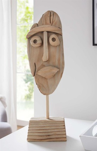 Holz deko figur gesicht - deko, "gesicht"