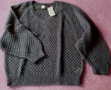 Neu!Lässiger Marken"Reken Maar"Pulli GR:M NP:49,99 Blau STRICK Lochmuster⚠️s.Maß