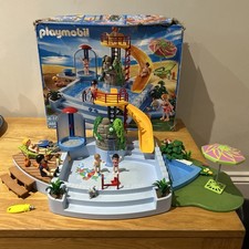 Playmobil Schwimmbad 4858 inklusive Originalkarton Figuren Zubehör