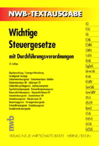 Wichtige steuergesetze - wichtige,