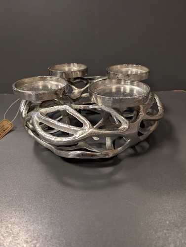 Adventskranz alu silber für - adventskranz,
