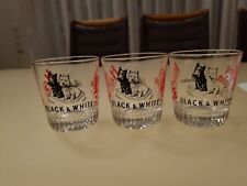 3 Whisky-Gläser Black&White, White Label, Ballantines, Long John, Haig