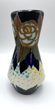 D'ARGYL Keramik Vase Handgefertigt Art Deco Jugendstil Handbemalt Frankreich