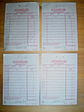 ORIGINAL alte KONSUM Genossenschaft Kassenzettel für den Kaufladen DDR