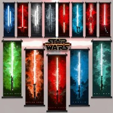 Disney Star Wars Lichtschwert Poster Leinwandbild hängende Schriftrolle Wandbild