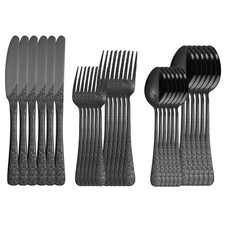 30tlg.Schwarz Matt Edelstahl