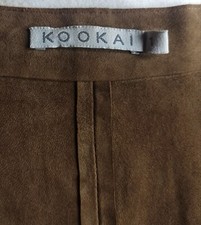 samtweich: Kookai Kleid rehbraun Veloursleder Größe 1 = 36/38