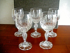 5-er Set edle Weingläser WMF Cristal Cabinet Claudine, Bleikristall Schliff