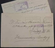 Zensur Karte Brief Lager