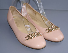 ANDREA MANUELI Ballerinas Echtleder rosa m. Goldkette Gr. 37,5 /UK4,5 TOP 115,-€