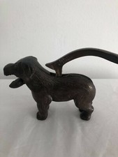 Wirklich schöner alter Metallguss Neuheit 30er Jahre Hund Nussknacker