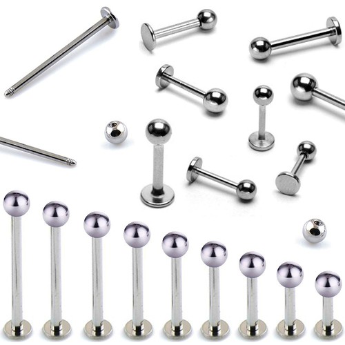 4mm 25mm labret lippenpiercing - 4mm-25mm,