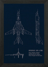 sukhoi 17m gerahmtes Wandbild