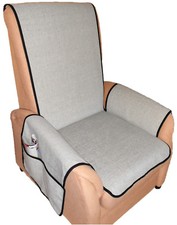 XL Sesselschoner Schoner Sesselauflage  hellgrau  strapazierfähiger Bezugsstoff