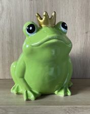 Spardose Froschkönig Frosch Frog Keramik Deko Sparen Geld Bank Geschenk Geburt