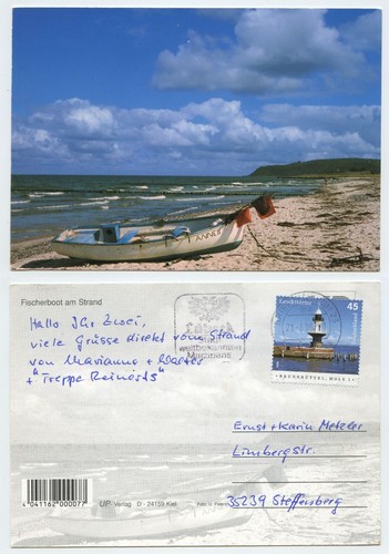 110384 fischerboot am strand - -,