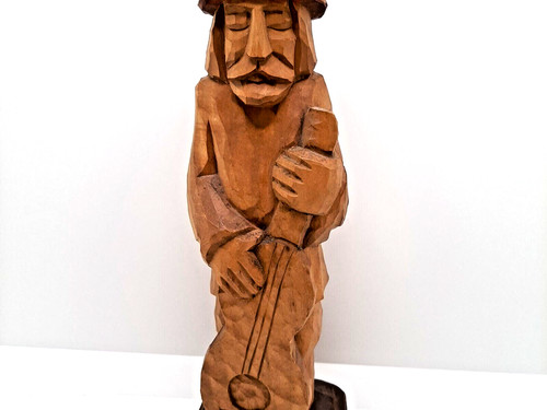 Alte holzfigur schnitzerei - holzfigur,