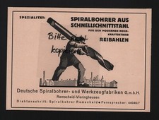 REMSCHEID-VIERINGHAUSEN, Werbung 1937, Deutsche Spiral-Bohrer-Werkzeug-Fabriken 