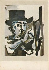 Alte Postkarte 4844 - Pablo Picasso - Der Maler bei der Arbeit 1964