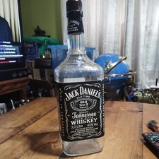 Jack Daniels Whiskey 3L leere große Glasflasche für Displaydeckel