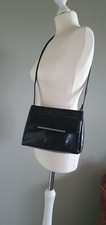 Damen Handtasche schwarz leder