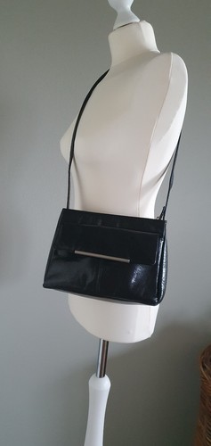 Damen handtasche schwarz leder - schwarz,