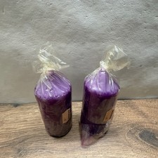 2x Stumpenkerze lila Schlecker