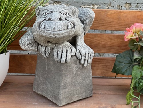 Frostfeste steinfigur gargoyle - steinfigur,