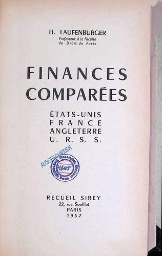 Finances comparées - finances,