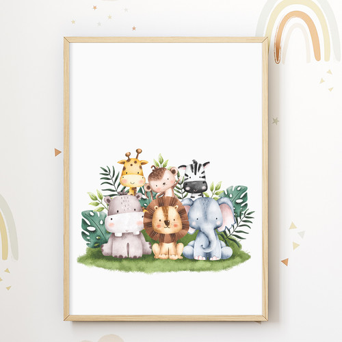 Safari tiere kinderzimmer bild - safari,